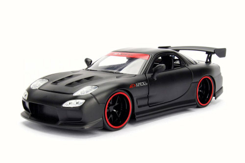 1993 Mazda RX-7, Black - Jada 30344DP1 - 1/24 Scale Diecast Model Toy Car