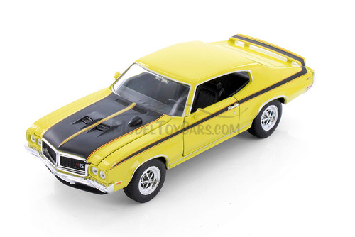 1970 Buick GSX, Yellow - Welly 22433 - 1/24 scale Diecast Model Toy Car (Brand New, but NOT IN BOX)