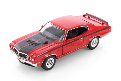 1970 Buick GSX, Red - Welly 22433 - 1/24 Scale Diecast Model Toy Car (Brand New, but NOT IN BOX)