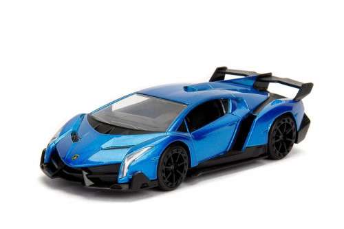 2017 Lamborghini Veneno Hard Top, Blue - Jada 30101WA1 - 1/32 Scale Diecast Model Toy Car