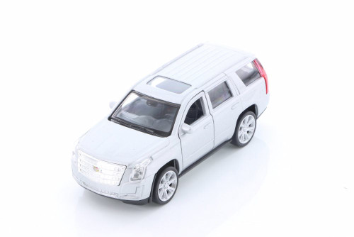 2017 Cadillac Escalade SUV, Silver - Welly 43751D - 1/39 Scale Diecast Model Toy Car