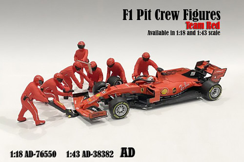 Formula One F1 Pit Crew Team,- American Diorama 38382 - 1/43 scale Figurines - Diorama Accessory