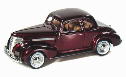 1939 Chevy Coupe, Burgundy - Motormax 73247 -1/24 scale Diecast