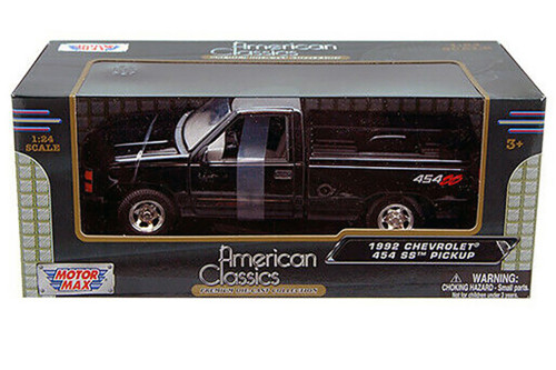 モーターマックス TL 1/24 '92 C-1500 454SS BLACK MOTORMAX 1992 GMC SIERRA GT STEPSIDE PICKUP TRUCK 1/24