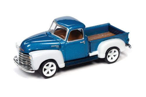 1950 Chevy 3100, Custom Metallic/White -  JLSP106/24B - 1/64 scale Diecast Model Toy Car