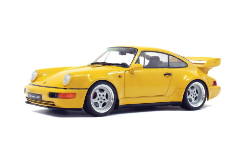 1990 Porsche 964 911 3.8 RS, Yellow - Solido S1803401 - 1/18 scale Diecast Model Toy Car