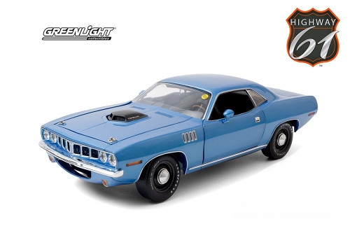 1971 Plymouth HEMI 'Cuda, Blue - Greenlight HWY18025 - 1/18 scale Diecast Model Toy Car