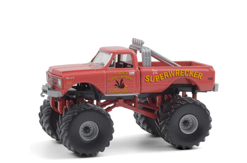 Kings of Crunch 1968 Chevy K-10 Monster Truck, Superwrecker - Greenlight 49080A - 1/64 Diecast Car