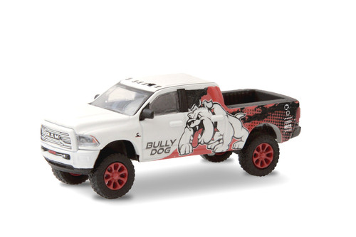 2017 Dodge Ram 3500 Sport Pick Up Truck - Bully Dog, White - Greenlight 30172/48 - 1/64 scale Diecast Model Toy Car