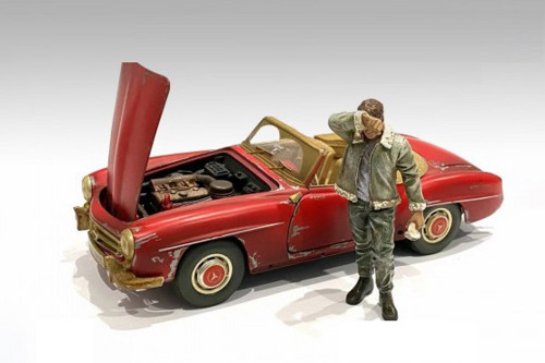 Auto Mechanic - Sweating Joe, Green - American Diorama 76362 - 1/24 Figurine - Diorama Accessory