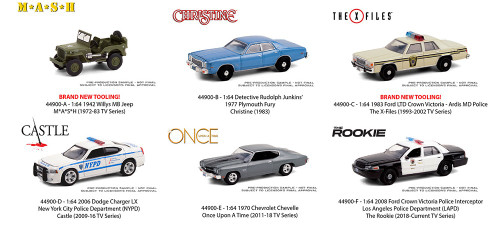 Greenlight Hollywood Series 30 Diecast Car Set - Box of 6 assorted 1/64 Scale Diecast Model Cars