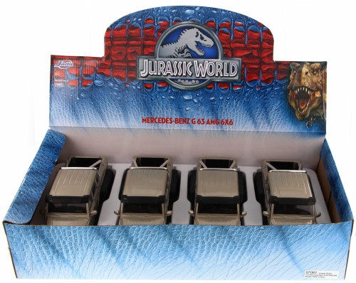 Box of 4 Diecast Model Cars - Mercedes Benz G 63 AMG 6 x 6 SUV/Pickup Truck, Beige, 1/24 scale