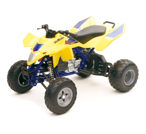 Suzuki Quad Racer R450 ATV, Yellow and Blue - New Ray 43393 - 1/12 scale Model Toy Vehicle