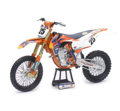 Red Bull KTM 450SX-F, Marvin Musquin #25 - New Ray 57963 - 1/10 scale Model Toy Motorcycle