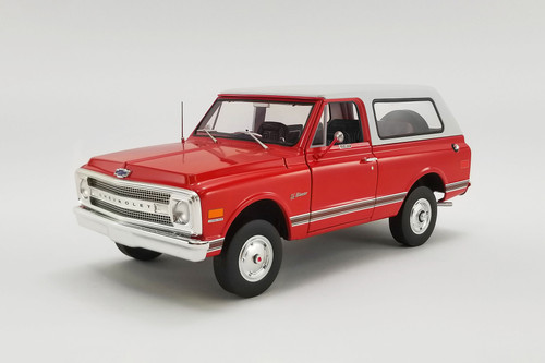 1969 Chevy K5 Blazer, Red and White - Acme A1807701 - 1/18 scale Diecast Model Toy Car