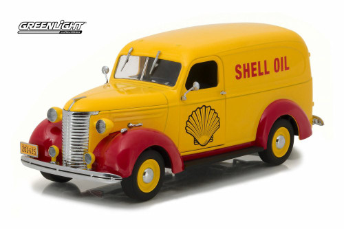 1939 Chevy Panel Truck, Yellow - Greenlight 18237 - 1/24 Scale Diecast Model Toy Car