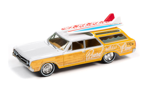1964 Oldsmobile Vista Cruiserand Pearl Yellow -  JLSF018/48B - 1/64 scale Diecast Model Toy Car