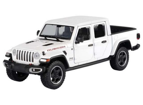 2021 Jeep Gladiator Rubicon (Hard Top), White - Motor Max 79368/2D - 1/27 scale Diecast Model Toy Car
