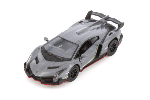 Lamborghini Veneno, Gray - Kinsmart 5367D - 1/36 scale Diecast Car (Brand New, but NOT IN BOX)