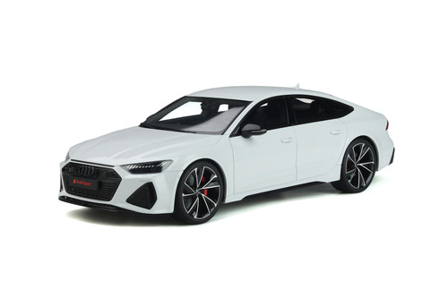 2020 Audi RS 7 Sportback, Glacier White Metallic - GT Spirit GT302 - 1/18 scale Resin Model Toy Car