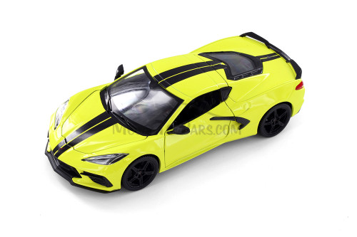 2020 Chevy Corvette Stingray Coupe Z51, Yellow - Showcasts 34527D4 - 1/24 scale Diecast Car (1 car, no box)