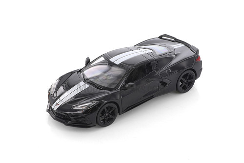 2020 Chevy Corvette Stingray Coupe Z51, Black - Showcasts 34527D4 - 1/24 scale Diecast Model Toy Car (1 car, no box)