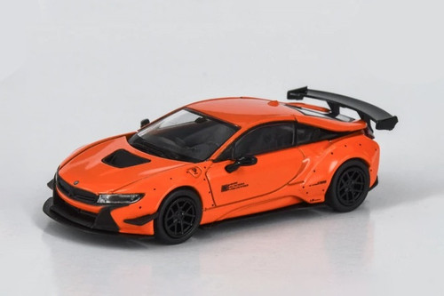 BMW i8 Liberty Walk Hardtop, Orange - Paragon PA55144OR - 1/64 scale Diecast Model Toy Car