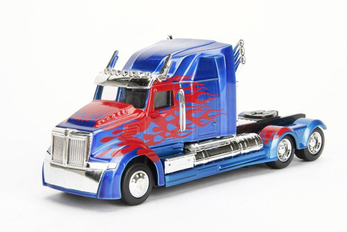 TRANSFORMERS 5 Optimus Prime, Blue w/Red - Jada 98398 - 1/32 Scale Diecast Model Toy Car
