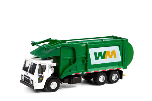 Waste Management 2020 Mack LR Refuse Garbage Truck, White and Green - Greenlight 45120C/48 - 1/64 scale Diecast Model Toy Car