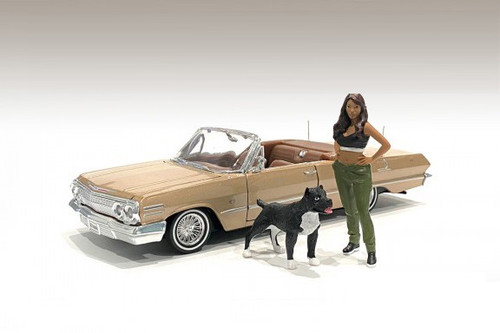 Lowriderz Figure IV, Black and Green - American Diorama 76276AD - 1/18 Figurine - Diorama Accessory