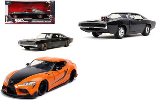 Fast & Furious 9 Fast Saga F9 Diecast Car Package - Three 1/24 Scale Diecast Model Cars