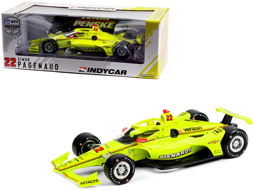 Menards 2021 Dallara IndyCar, #22 Simon Pagenaud - Greenlight 11108 - 1/18 scale Diecast Car