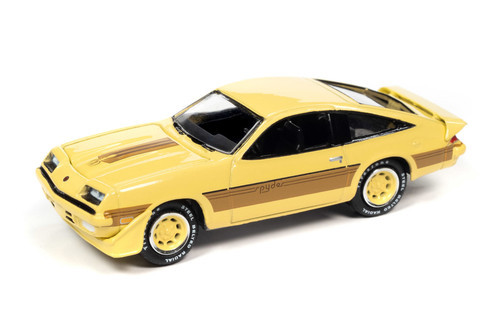 1980 Chevy Monza Spyder, Light Yellow - Johnny Lightning JLCG024/48B - 1/64 scale Diecast Model Toy Car