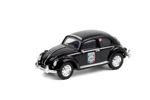 Classic Volkswagen Beetle #285 (Rally Mexico 2017), Black - Greenlight 13280/48 - 1/64 Diecast Car