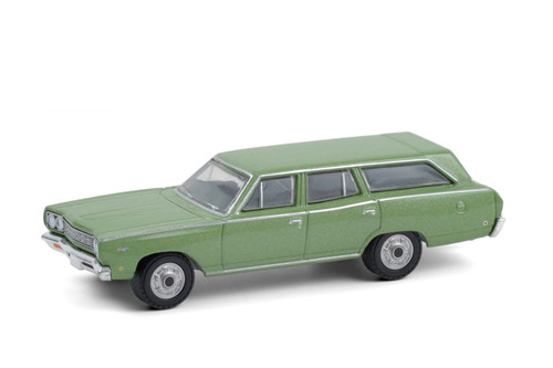 1968 Plymouth Satellite Station Wagon, Sea Mist Green - Greenlight 36010B/48 - 1/64 scale Diecast Model Toy Car