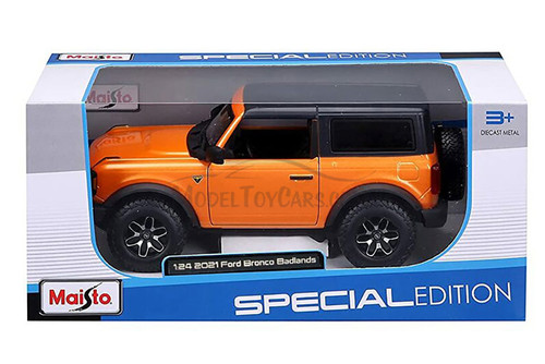 2021 Ford Bronco, Badlands Orange - Maisto 31530OR - 1/24 scale Diecast Model Toy Car
