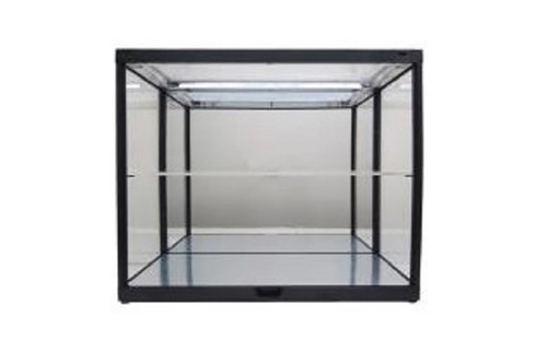2 Layer LED Light Display Case with Mirrored Back & Base- 7820MBK - Display Case for Diecast Cars