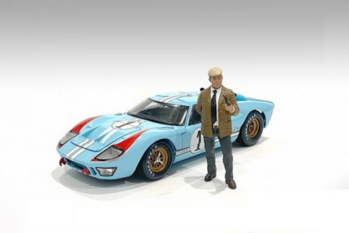 Race Day 2 Figure III, Brown and Blue - American Diorama 76397 - 1/24 Figurine - Diorama Accessory