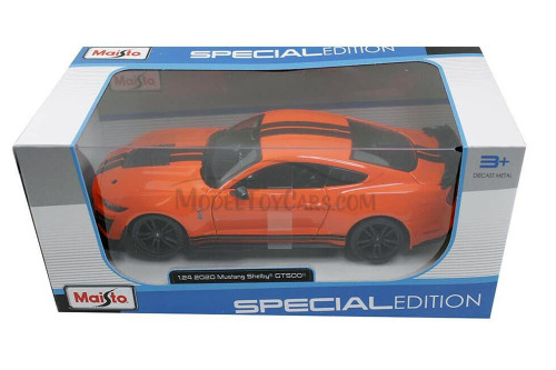 2020 Ford Mustang Shelby GT500, Bright Orange - Maisto 31532OR - 1/24 scale Diecast Model Toy Car