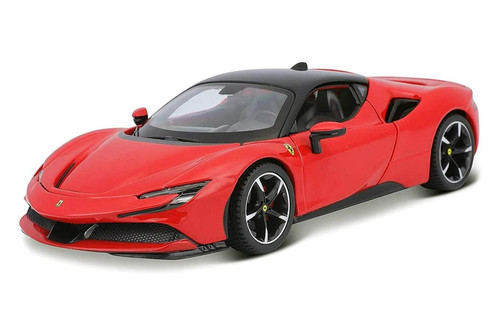 Ferrari SF90 Stradale Hardtop, Red - Bburago 26028R - 1/24 scale Diecast Model Toy Car