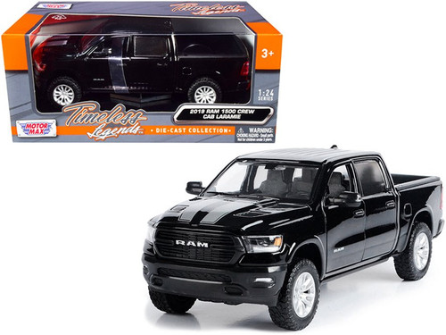 2019 Dodge RAM 1500 Laramie Crew Cab Pickup Truckand-  79357MBK - 1/27 scale Diecast Model Toy Car