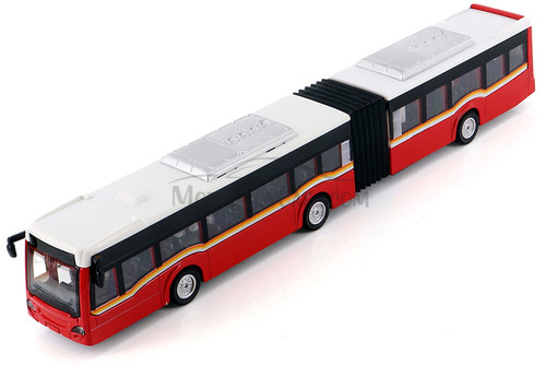 Sonic Articulated Bus with Sounds and Lights, Red - Showcasts 1100 - Diecast Model Toy Bus (1 car, no box)