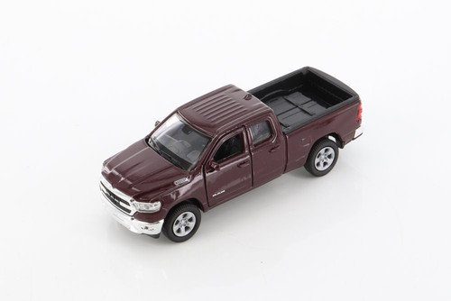 2019 Dodge Ram 1500 Pickup, Burgundy - Welly 43789D - 1/34 scale Diecast Model Toy Car