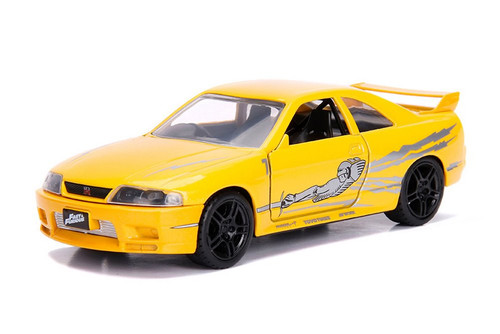 Leon's Nissan Skyline GT-R (BCNR33), Yellow - Jada Toys 99515 - 1/32 scale Diecast Model Toy Car