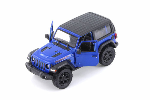 2018 Jeep Wrangler Rubion, Blue - Kinsmart 5412DAB - 1/34 scale Diecast Model Toy Car