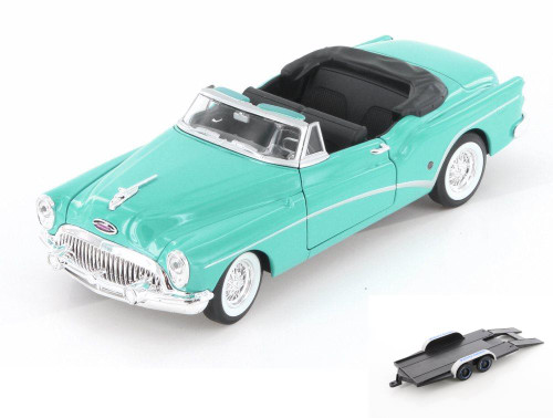 Car w/Trailer - 1953 Buick Skylark Opened Cnvrtbl,-  24027CWGN - 1/24 Scale Diecast Model Toy Car