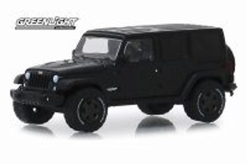 2017 Jeep Wrangler Unlimited , Black - Greenlight 28010/48 - 1/64 scale Diecast Model Toy Car