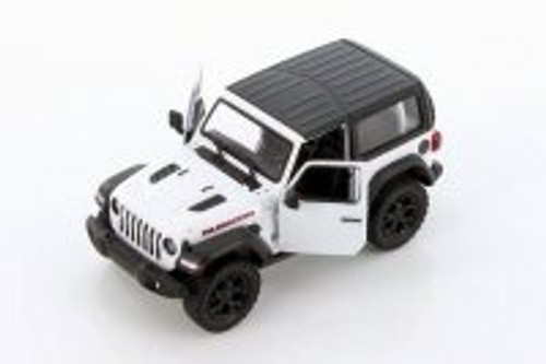2018 Jeep Wrangler Rubicon Hard Top, White - Kinsmart 5412DK/WT - 1/34 scale Diecast Model Toy Car