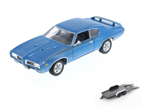 Car w/Trailer 1969 Pontiac GTO  22501 - 1/24 Scale Diecast Model Toy Car(Brand New, but NOT IN BOX)