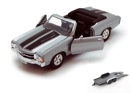 Diecast Car w/trlr 1971 Chevy Chevelle SS454 Cnvrtbl  22089 1/24 scale Diecast Model Toy Car